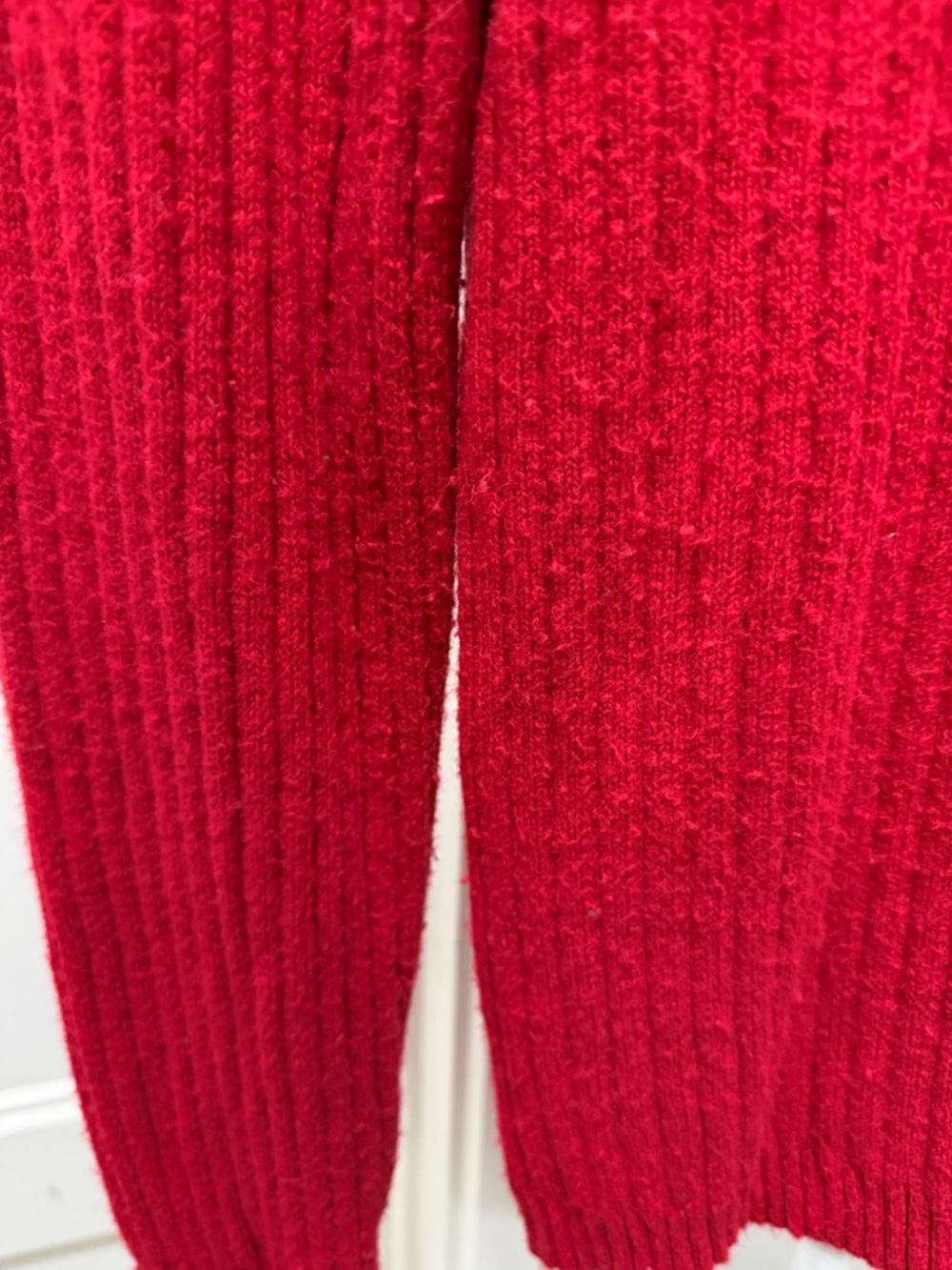 Talbots Red Ribbed Half-Zip Turtleneck Sweater - Picture 2 of 4